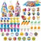 72 Pcs Easter Party Favors Set, 12 Packs Assorted Goody Bags with Easter